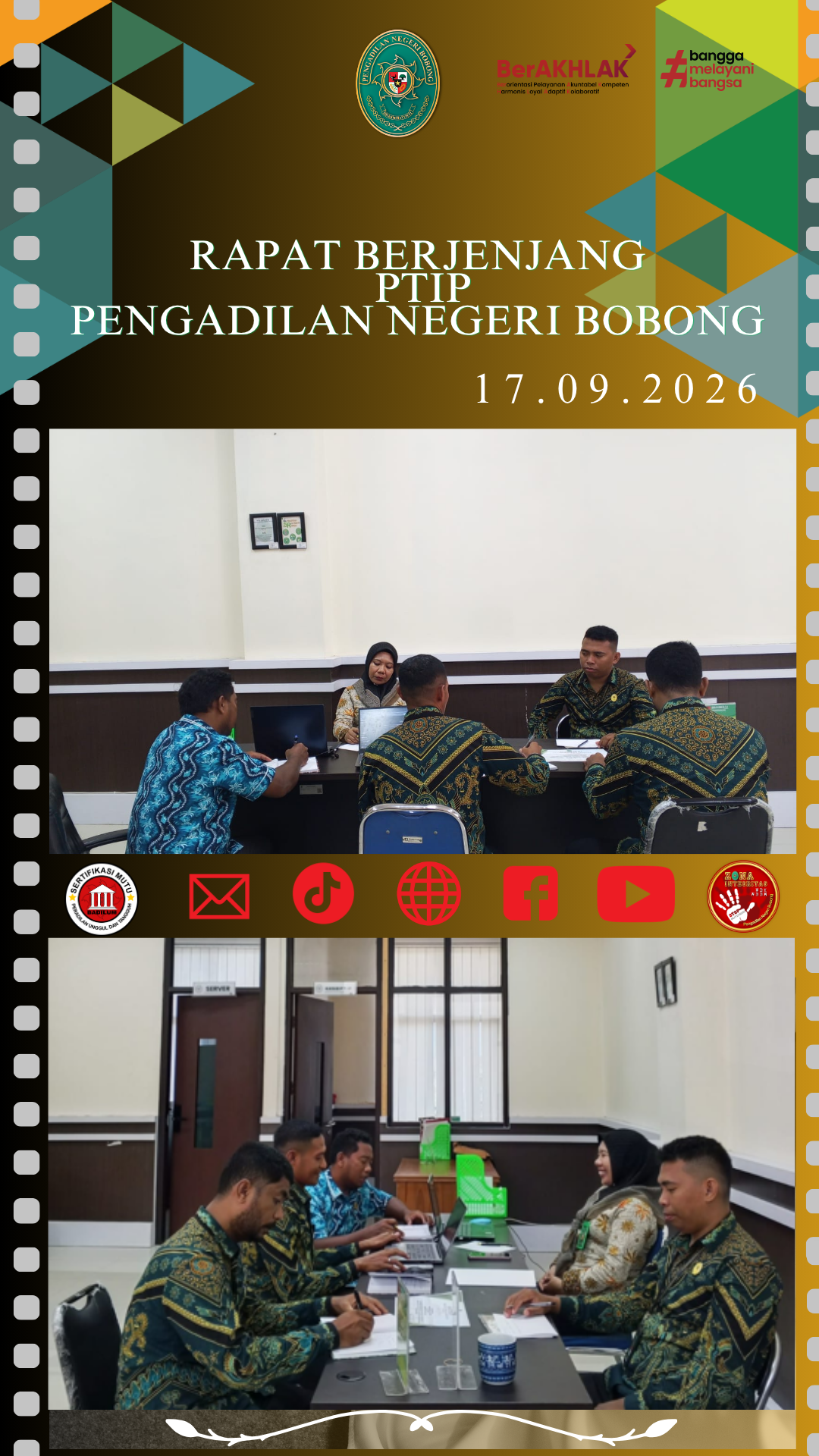 Rapat Berjenjang PTIP Pengadilan Negeri Bobong Bahas Evaluasi dan Koordinasi Pelaksanaan Tugas